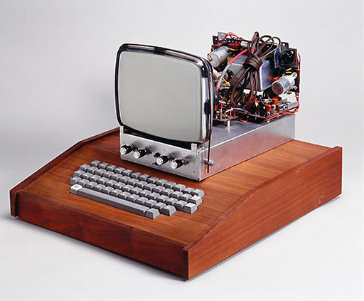 UNITED STATES - FEBRUARY 02: This was the first computer made by Apple Computers Inc, which became one of the fastest growing companies in history, launching a number of innovative and influential computer hardware and software products. Most home computer users in the 1970s were hobbyists who designed and assembled their own machines. The Apple I, devised in a bedroom by Steve Wozniak, Steven Jobs and Ron Wayne, was a basic circuit board to which enthusiasts would add display units and keyboards. (Photo by SSPL/Getty Images)